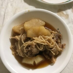 大根豚肉炒め